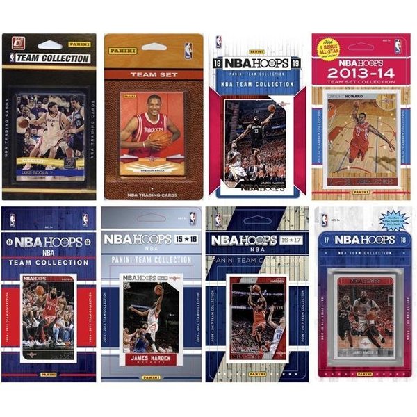 Williams & Son Saw & Supply C&I Collectables ROCKETS818TS NBA Houston Rockets 8 Different Licensed Trading Card Team Sets ROCKETS818TS